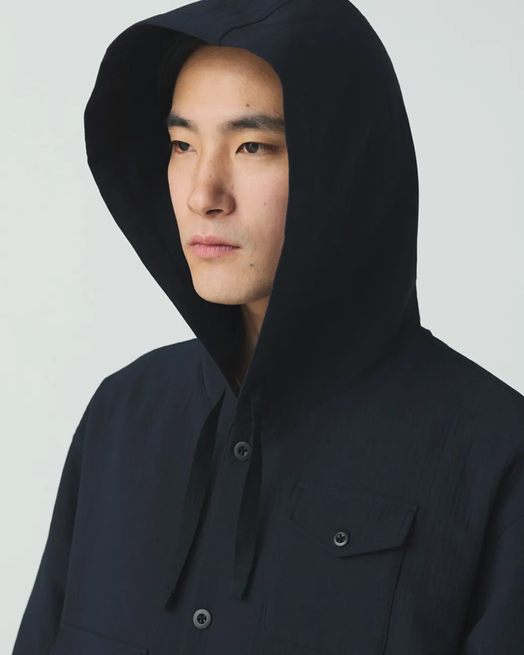 Easy Cloth Hooded Shirt