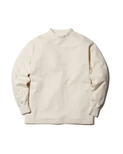 Recycled Cotton Mockneck Long Sleeve T-Shirt