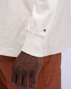 Recycled Cotton Mockneck Long Sleeve T-Shirt