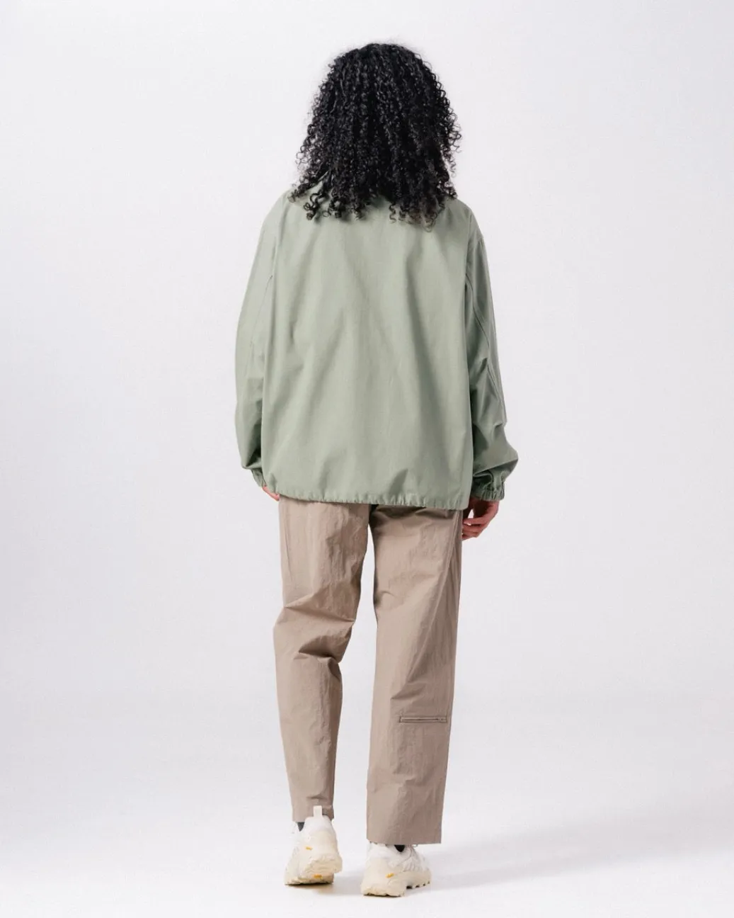 TAKIBI Herringbone Collarless Jacket