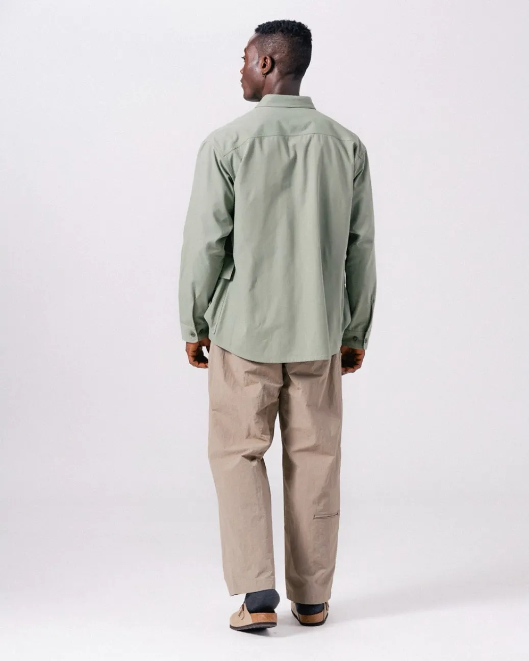 TAKIBI Herringbone Shirt Jacket