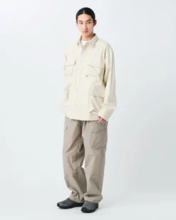TAKIBI Herringbone Shirt Jacket