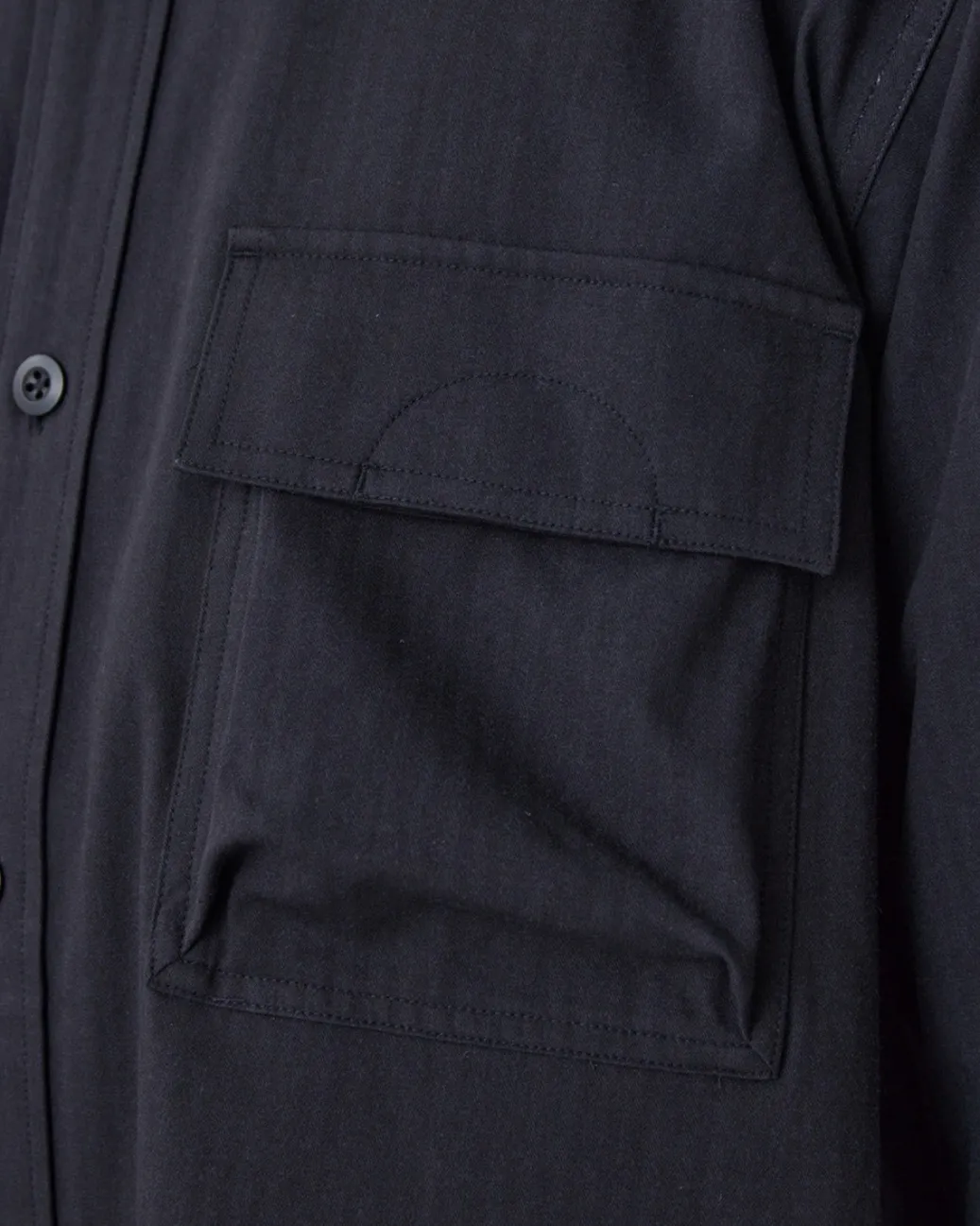 TAKIBI Herringbone Shirt Jacket
