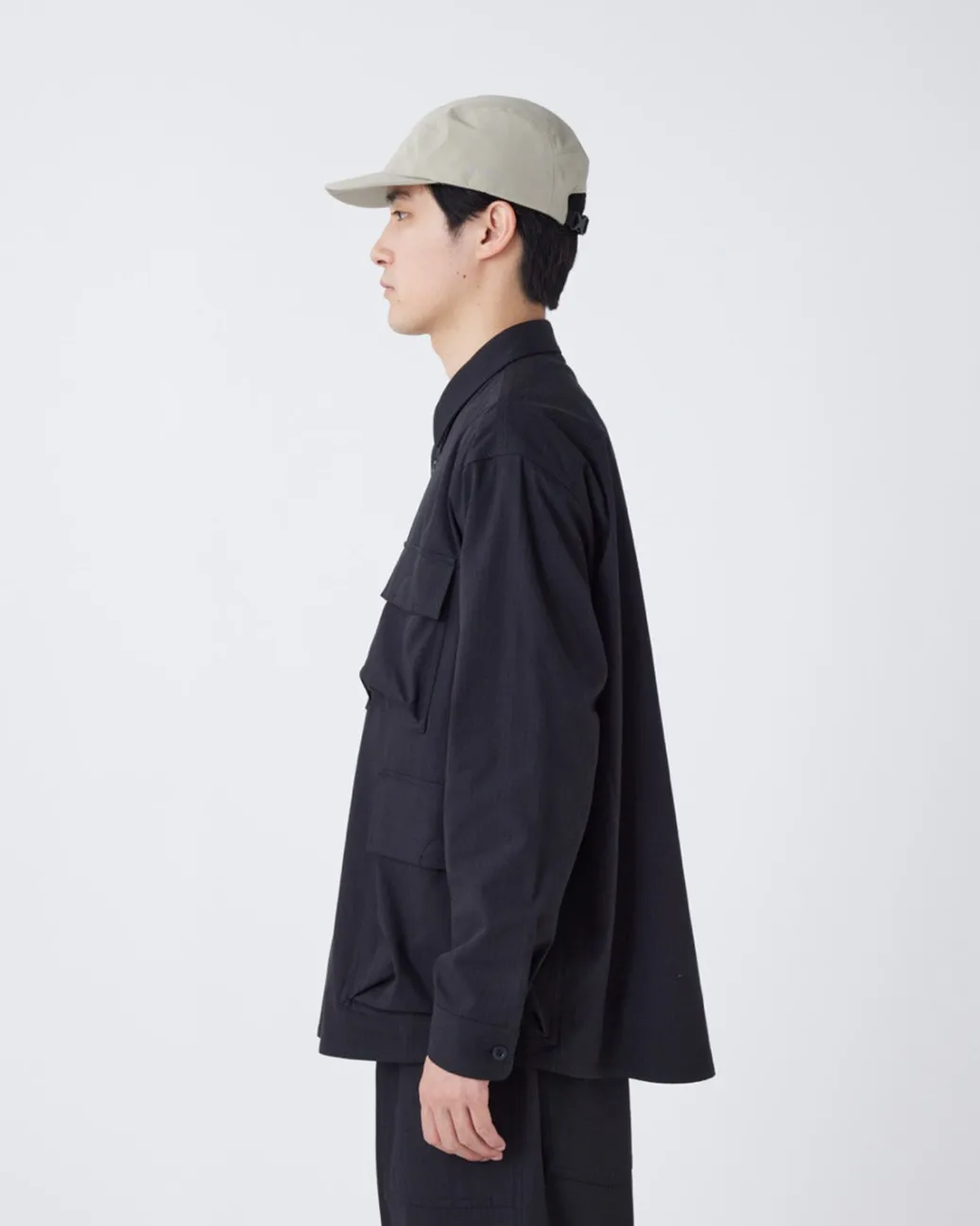 TAKIBI Herringbone Shirt Jacket